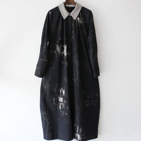 ASEEDONCLOUD アシードンクラウド　Fog forest denim Tea garden gown #black 【送料無料】