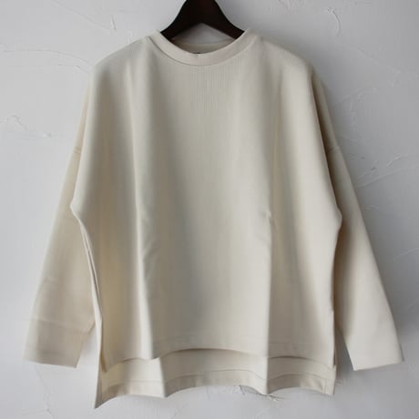 TRAVAIL MANUEL トラバイユマニュアル コットンリブニットスリットプルオーバー