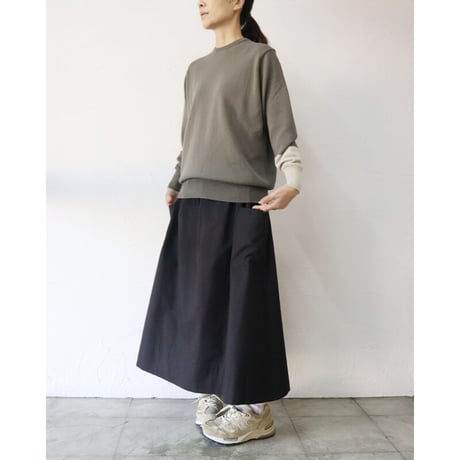 atelier naruse アトリエナルセ 　コットンニットバイカラースリーブ　cotton knit bicolor sleeve