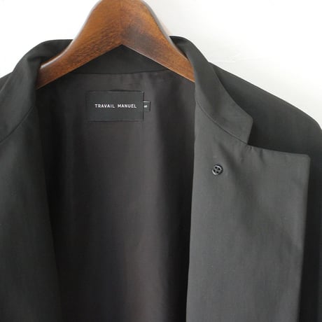 TRAVAIL MANUEL トラバイユマニュアル　スプリットツイルマオコート　#ブラック　【送料無料】