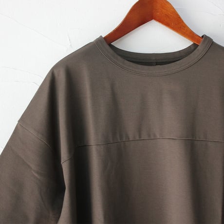 Linenya リネンヤ　コットン天竺オーバーTシャツ　#パープル、カーキ、ネイビー、ブラック