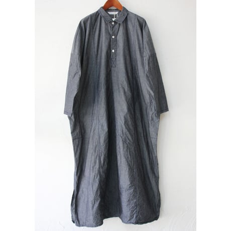 **またまた再入荷** homspun ホームスパン　ライトオンスシャンブレーBIGシャツワンピース　#ブルー、ネイビー　【送料無料】