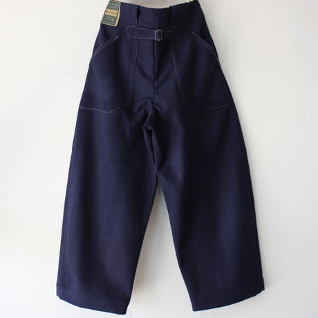 ASEEDONCLOUD アシードンクラウド Melton denim HandWerker wide trousers メルトンデニムワイドトラウザー #ブルー