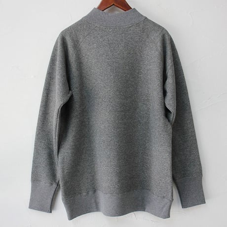 atelier naruse アトリエナルセ　freece cotton mock neck sweat　コットン裏毛モックネックスウェット　#杢グレイ　【送料無料】