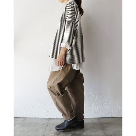 **またまた再入荷**　Linenya リネンヤ　デラヴェボーダー７分袖Tシャツ　【送料無料】