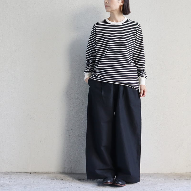 atelier naruse ボーダーカットソー atelier naruse コットンボーダーカットソー ~＋homme~（長袖