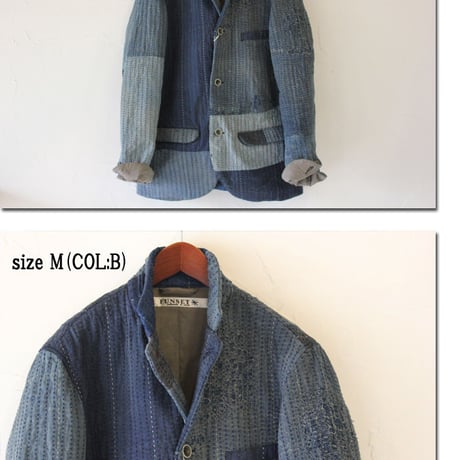 FUNSET OF ART ファンセットオブアート　RANRU刺し子パブロジャケット RANRU"SASHIKO"Poblo JK　＃インディゴ　【送料無料】