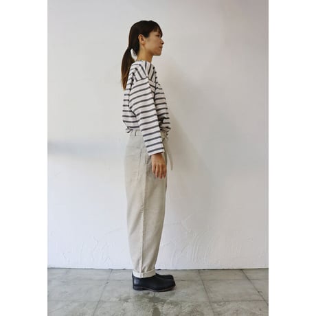 amne アンヌ　CORDUROY belterd bonito #Ivory 【送料無料】