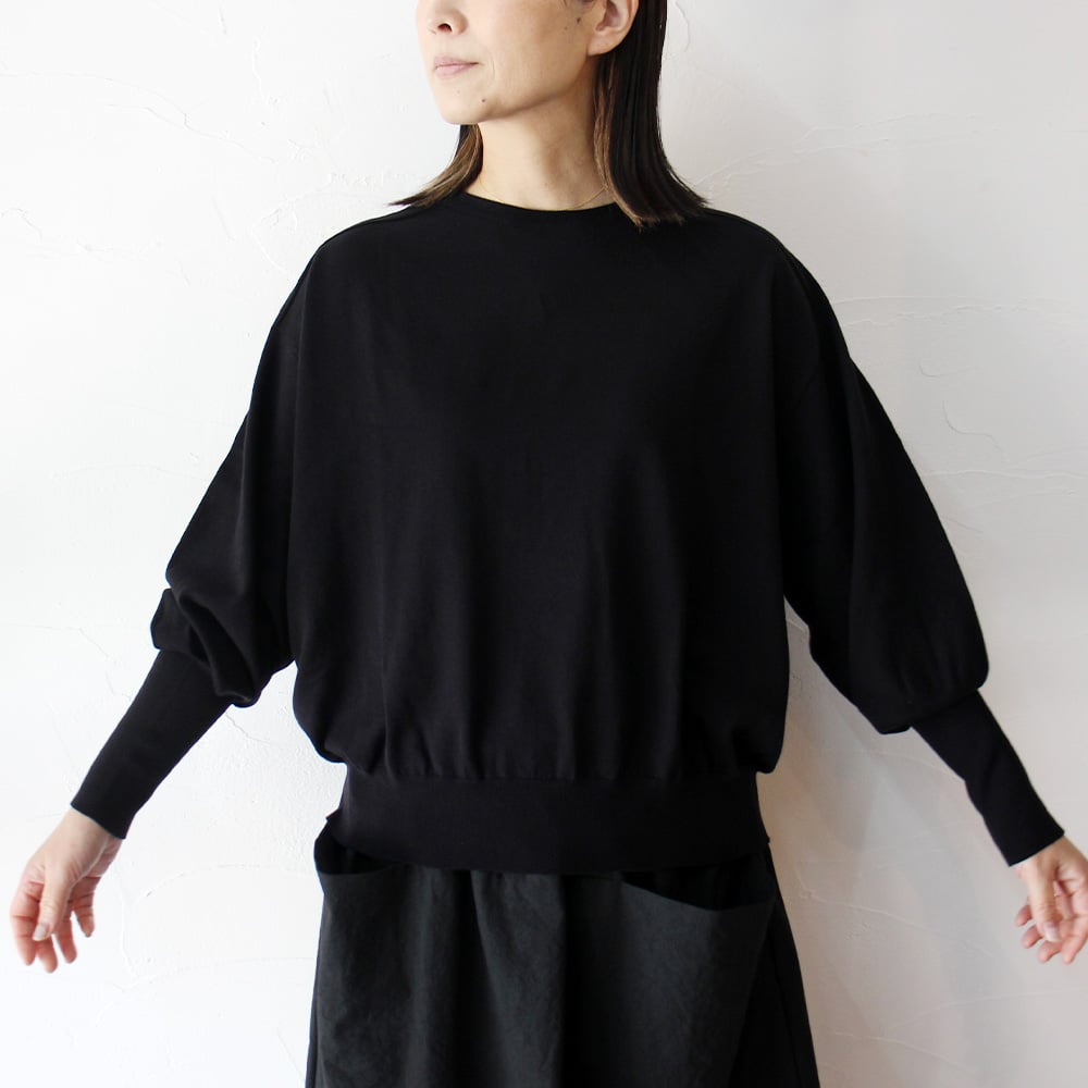 再入荷** Linenya リネンヤ as it is. コットンバルーンスリーブニット