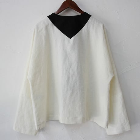 MAGALI マガリ　ブラッシュドベルギーリネンカーディガン　#ホワイト、ベージュ、チャコール