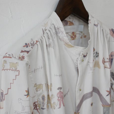 ASEEDONCLOUD アシードンクラウド　Shepherd diary cloth Kigansai shirt #off white 【送料無料】
