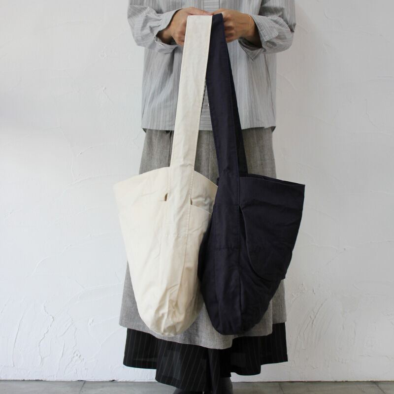 homspun コットンショルダーバッグ ラージ ホームスパン homspun ホームスパン コットンショルダーBAG（大） #生成り