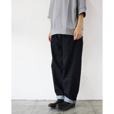 sasanqua by trees サザンカバイツリーズ　high rise loose taperd denim　ハイライズルーズテーパードデニム  #ivory , one wash