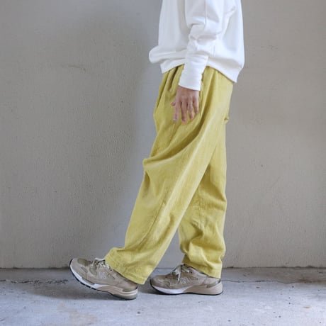 homspun ホームスパン　コーデュロイタックパンツ　#イエロー、ブラック