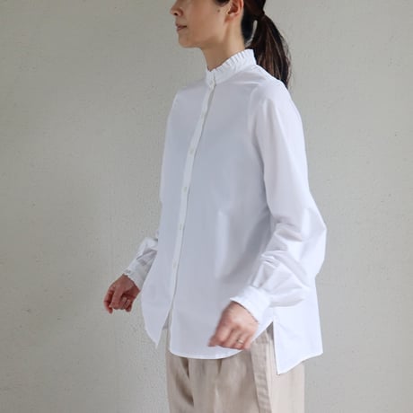 **再入荷** amne アンヌ　BROAD frilled blouse ブロードフリルブラウス【送料無料】