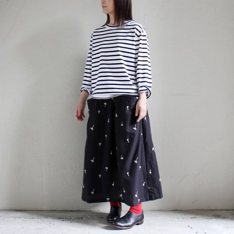 atelier naruse アトリエナルセ　コットンリネンカットインポケットスカート～nohara～cotton linen cut-in pocket skirt　【送料無料】