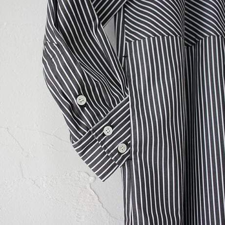 amne アンヌ　STRIPE bias dress　#Bordeaux、Black 【送料無料】