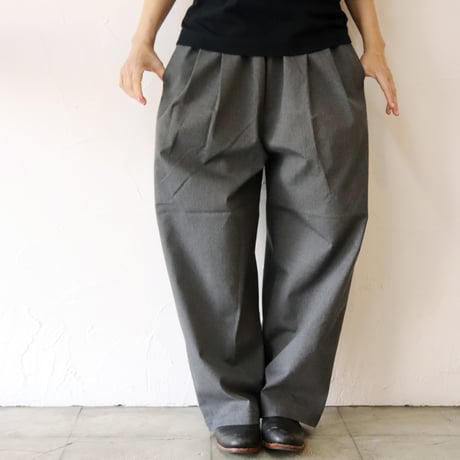 **またまた再入荷** TRAVAIL MANUEL トラバイユマニュアル　コンパクトチノストレッチバームパンツ　#杢グレー、ブラック
