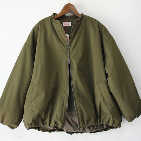 maomade マオメイド ヴィンテージツイルスタンドカラー中綿ジャケット　#ブラック、カーキ、オフグレー