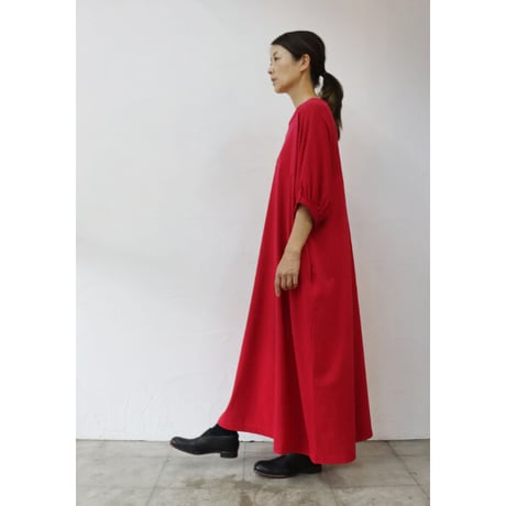 **再入荷** amne アンヌ YOKE dress ヨークドレス  #レッド、ブラック　【送料無料】