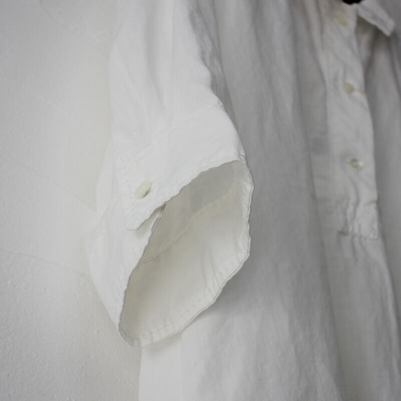 homspun ホームスパン リネンバイオポロギャザープルオーバーブラウス