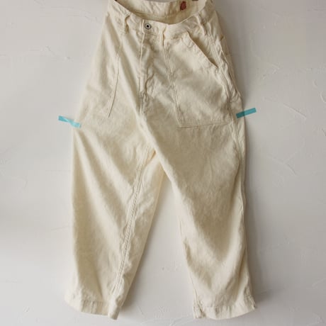 FUNSET OF ART ファンセットオブアート　コットンリネンユーティリティパンツ　#生成り