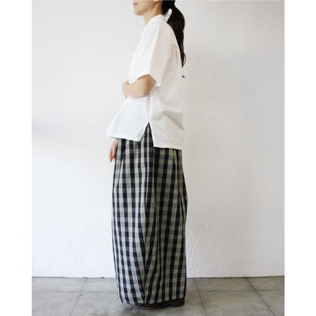 ASEEDONCLOUD アシードンクラウド　HandWerker culotte インディゴチェックハンドベイカーキュロット　#インディゴ