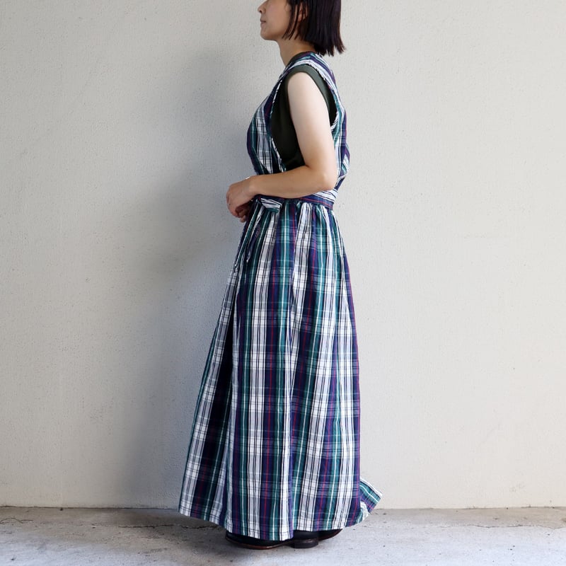 マーガレットタータン ノースリーブワンピース アカ Emily Temple cute / 赤ずきんタータン ノースリーブワンピース