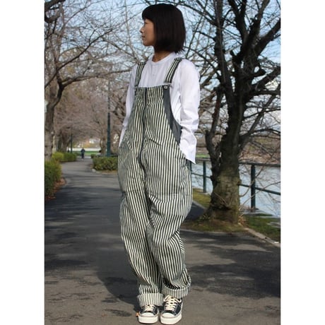 FUNSET OF ART ファンセットオブアート　ヒッコリーフィッシャーマンオーバーオール　#インディゴ