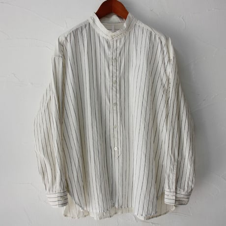 ARTE POVERA アルテポーヴェラ　コットンストライプMIXスタンドシャツ　【送料無料】