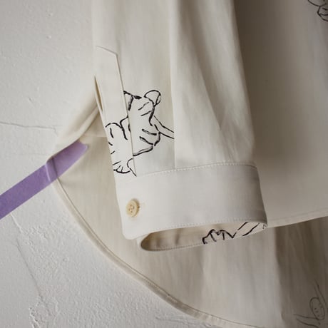 atelier naruse アトリエナルセ　レーヨンコットンビッグシルエットシャツ～バレリーナ～　rayon cotton big silhouette shirt