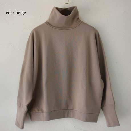 **またまたまた再入荷** LinenYa リネンヤ　コットン裏毛ハイネックプルオーバー