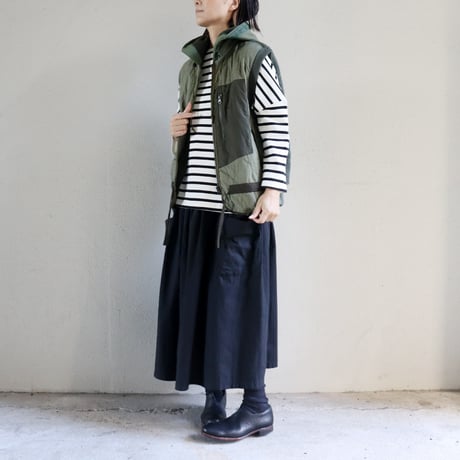 ARTE POVERA アルテポーヴェラ　チェコキルトRE-ARMEE MIXフードベスト　#オリーブMIX　【送料無料】