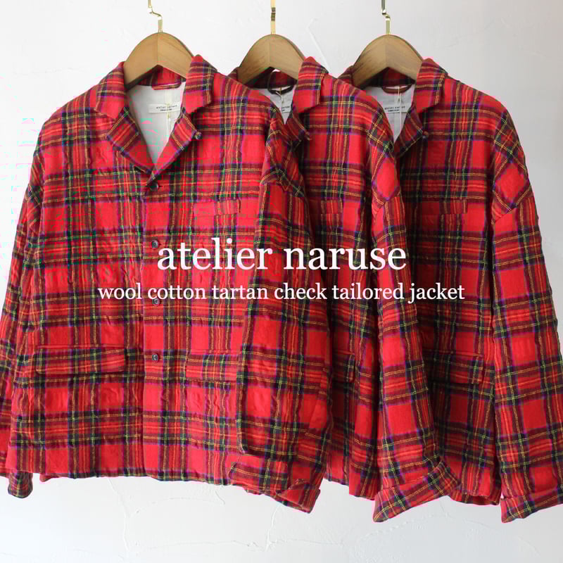 atelier naruse アトリエナルセ ウールコットンタータンチェック