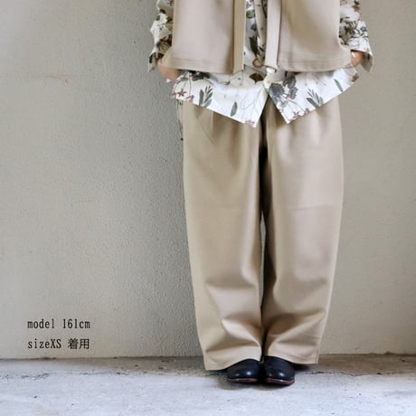 ARTE POVERA アルテポーヴェラ　ポンチ裏起毛2タックワイドパンツ　#ベージュ