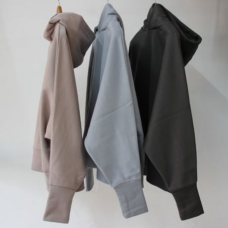 **またまた再入荷**　Linenya リネンヤ　コットンスウェットドルマンパーカー　#ピンク、サックスブルー、カーキ　【送料無料】