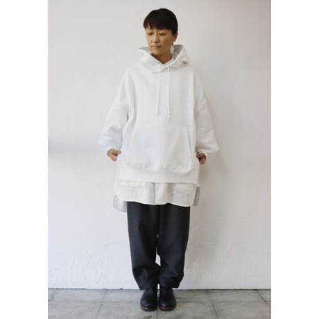 CAERULA カエルラ　TC sweat BIG hoodie 裏起毛スウェットBIGパーカー  #ホワイト、ブラック　【送料無料】