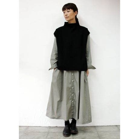 maomade マオメイド　エアーヤーンモックネックベスト　#ブラウン、レッド、ネイビー、ブラック