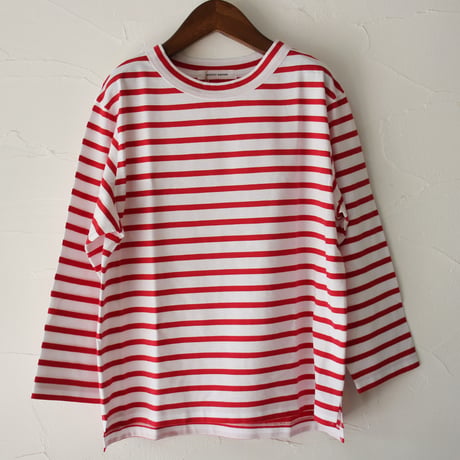 atelier naruse アトリエナルセ　コットンボーダーカットソー（長袖）　cotton border cut&sewn ～+homme～