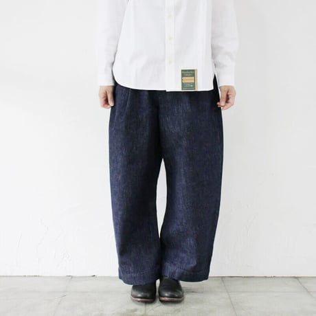 **またまた再入荷** sasanqua by trees サザンカバイツリース　13ozデニムバナナトラウザー　#インディゴ　【送料無料】