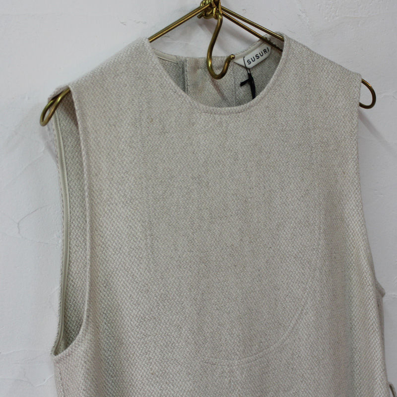 SUSURIススリ ムールロングベスト ♯ecru 【送料無料】 | sukima-スキマ