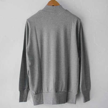 homspun ホームスパン　30/1フライスハイネック長袖プルオーバー　#TOPグレー、TOPチャコール、ブラック