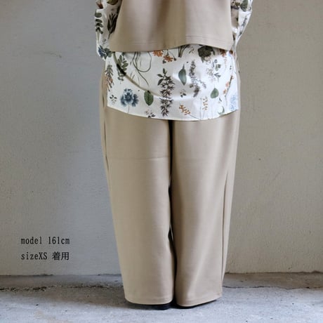 ARTE POVERA アルテポーヴェラ　ポンチ裏起毛2タックワイドパンツ　#ベージュ