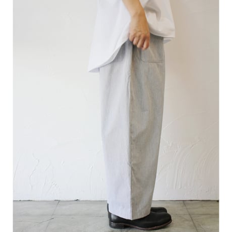 **再入荷** LinenYa リネンヤ　コードレーンワンタックパンツ　#ブルー、グレー　【送料無料】