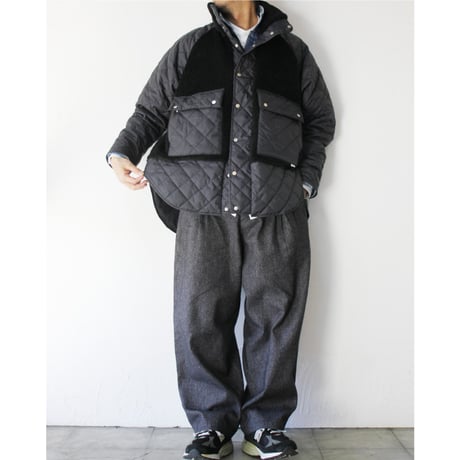 anme アンヌ　BOA/QUILT useful coat　#ブラック　【送料無料】