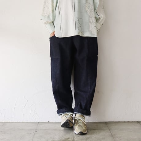 **再入荷** sasanqua by trees サザンカバイツリーズ　10ozカツラギデニムハイドシームトラウザー　#アイボリー、インディゴ　【送料無料】