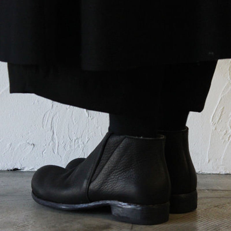 PORTAILLE ポルタユ F18サイドゴアショートブーツ・OIL VACHETTA ♯ブラ