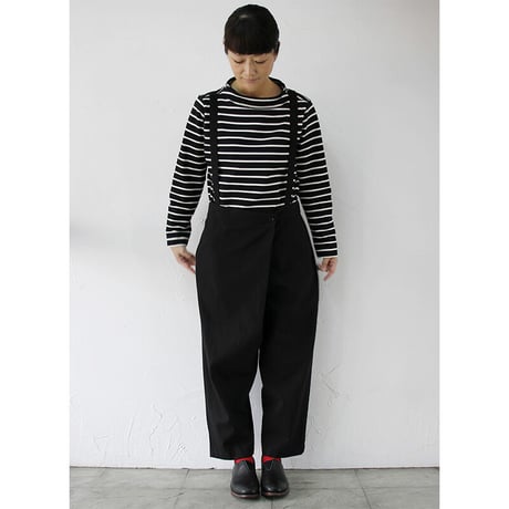TRAVAIL MANUEL トラバイユマニュアル　オーガニックツイルフォールドパンツ　＃チャコールグレー、ブラック　【送料無料】