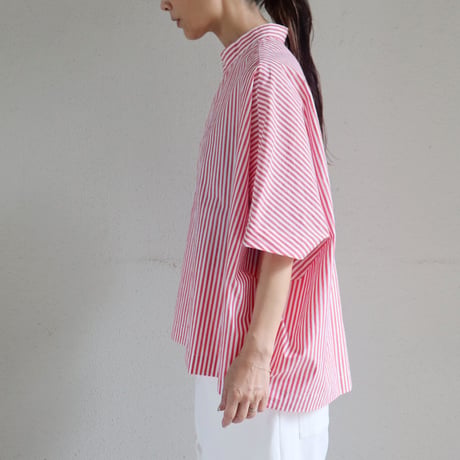 **またまたまた再入荷** LinenYa リネンヤ　近江タンブラーヘンリーネックブラウス　#ブラック、ネイビー、ベージュ、レッド