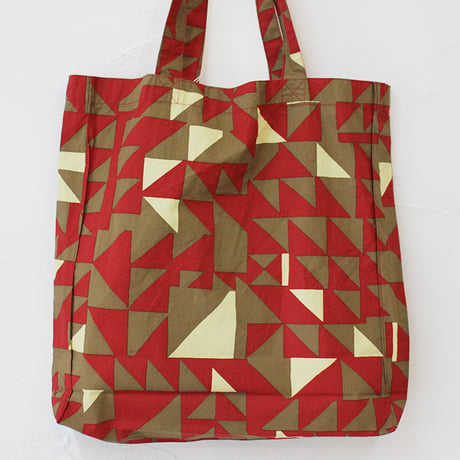 homspun ホームスパン　ロゴプリントBAG　#ピンクｘサックス、レッドｘブラウン、ネイビーｘブラック